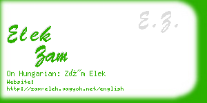 elek zam business card